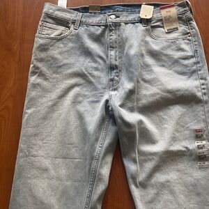NEW Levis 550 92 Relaxed Taper Size 40x30 (Actual 39x28) Mens Painted Blue Jeans